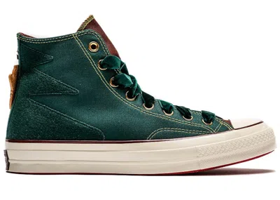 Pre-owned Converse Men's  Chuck Taylor All Star 70 Hi Christmas Pack Gingerbread Man Sneakers In Oak In Dragon  In Red