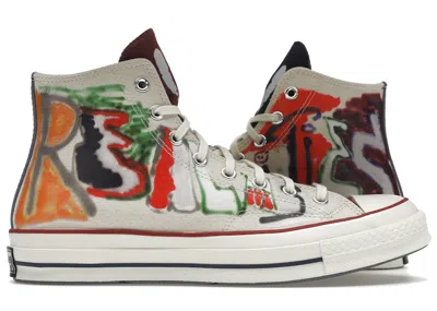 Pre-owned Converse Men's  Chuck Taylor All Star 70 Hi Come Tees Realms And Realities Sneakers In Whiteegret