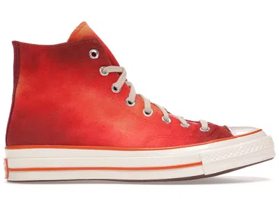 Pre-owned Converse Men's  Chuck Taylor All Star 70 Hi Concepts Southern Flame Sneakers In Orange/egret/green