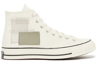 Pre-owned Converse Men's  Chuck Taylor All Star 70 Hi Desert Patchwork Grey Sneakers In Egret/light Bone