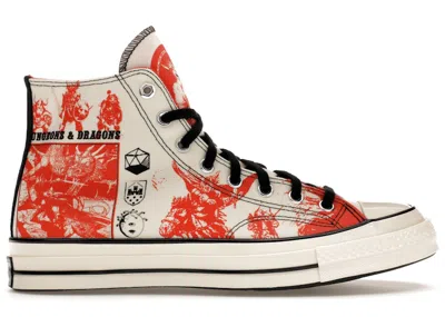 Pre-owned Converse Men's  Chuck Taylor All Star 70 Hi Dungeons & Dragons Sneakers In Egret/black