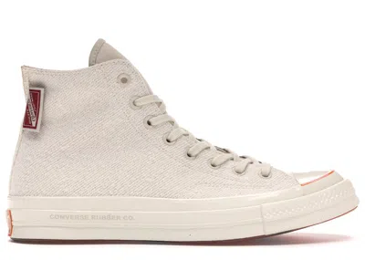 Pre-owned Converse Men's  Chuck Taylor All Star 70 Hi Footpatrol Sneakers In Ivory/navy Blue/egret