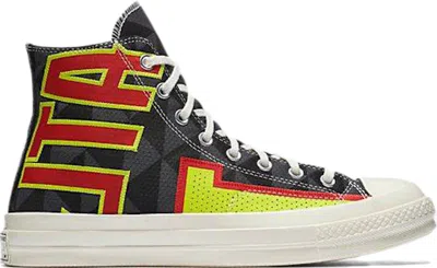 Pre-owned Converse Men's  Chuck Taylor All Star 70 Hi Gameday Atlanta Hawks Sneakers In Black/white In Multi