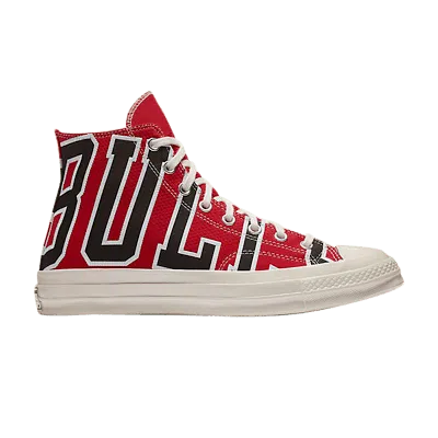 Pre-owned Converse Men's  Chuck Taylor All Star 70 Hi Gameday Chicago Bulls Sneakers In Red/black In Multi