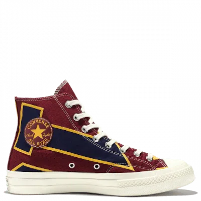 Pre-owned Converse Men's  Chuck Taylor All Star 70 Hi Gameday Cleveland Cavaliers Sneakers In Team Red/white