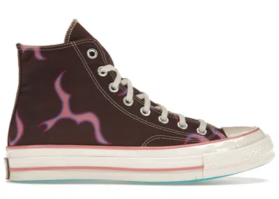 Pre-owned Converse Men's  Chuck Taylor All Star 70 Hi Golf Le Fleur Flame Sneakers In Paprika/egret/salmon Rose