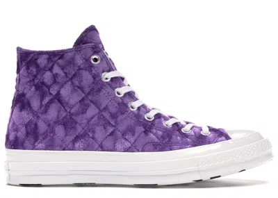 Pre-owned Converse Men's  Chuck Taylor All Star 70 Hi Golf Le Fleur Ttc Quilted Velvet Sneakers In Tillandsia P