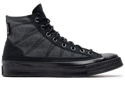 Pre-owned Converse Men's  Chuck Taylor All Star 70 Hi Goretex Grey Red Sneakers In Black