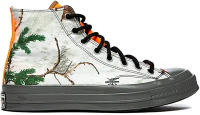Pre-owned Converse Men's  Chuck Taylor All Star 70 Hi Goretex White Sneakers In Optical White/flash Orange/egre