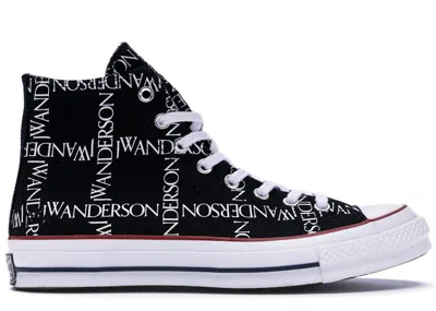 Pre-owned Converse Men's  Chuck Taylor All Star 70 Hi Grid Jw Anderson Sneakers In Black/white/insignia Red In Multi