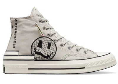Pre-owned Converse Men's  Chuck Taylor All Star 70 Hi Hacked Heel Tear Away Sneakers In Light Bone/black In Multi