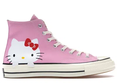 Pre-owned Converse Men's  Chuck Taylor All Star 70 Hi Hello Kitty Pink Sneakers In Prism Pink/egret/white In Multi