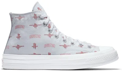Pre-owned Converse Men's  Chuck Taylor All Star 70 Hi Houston Rockets Franchise Sneakers In Flat Silver/univers In Multi