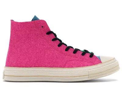 Pre-owned Converse Men's  Chuck Taylor All Star 70 Hi Jw Anderson Felt Sneakers In Fuchsia Purple/island Green/