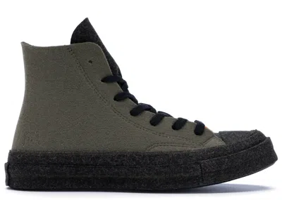 Pre-owned Converse Men's  Chuck Taylor All Star 70 Hi Jw Anderson Felt Sneakers In Stone Grey/flame Orange/blac In Multi