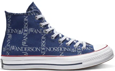 Pre-owned Converse Men's  Chuck Taylor All Star 70 Hi Jw Anderson Repeat Print Sneakers In Twilight Blue/white/ In Multi