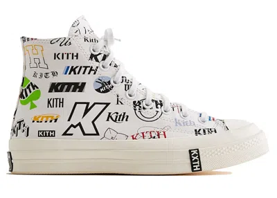 Pre-owned Converse Men's  Chuck Taylor All Star 70 Hi Kith 10 Year Anniversary Sneakers In White/egret