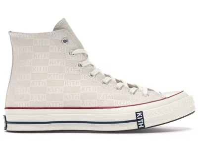 Pre-owned Converse Men's  Chuck Taylor All Star 70 Hi Kith Classics Sneakers In Parchment/egret