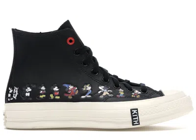 Pre-owned Converse Men's  Chuck Taylor All Star 70 Hi Kith X Disney Sneakers In Black/white/egret