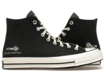 Pre-owned Converse Men's  Chuck Taylor All Star 70 Hi Leather Dungeons & Dragons D20 Dice Sneakers In Black/egr