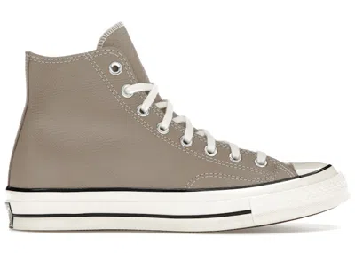 Pre-owned Converse Men's  Chuck Taylor All Star 70 Hi Leather Sneakers In Hummus/black/egret In Multi