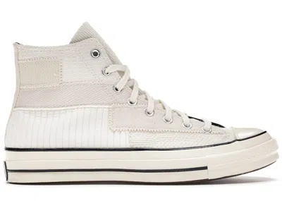 Pre-owned Converse Men's  Chuck Taylor All Star 70 Hi Mono Patchwork Sneakers In White/egret/black