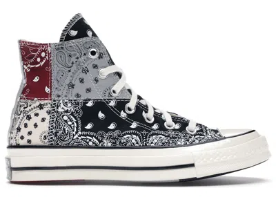 Pre-owned Converse Men's  Chuck Taylor All Star 70 Hi Offspring Paisley Sneakers In Blackegret