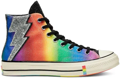 Pre-owned Converse Men's  Chuck Taylor All Star 70 Hi Pride Rainbow (2019) Sneakers In Black/egret