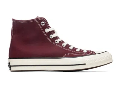 Pre-owned Converse Men's  Chuck Taylor All Star 70 Hi Recycled Canvas Sneakers In Deep Bordeaux/egret/black In Multi