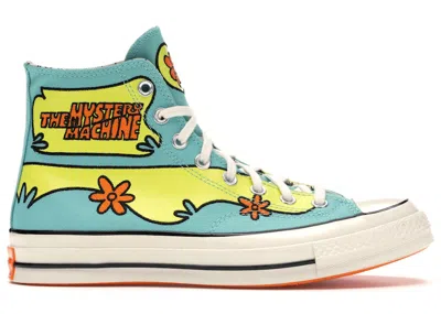 Pre-owned Converse Men's  Chuck Taylor All Star 70 Hi Scoobydoo The Mystery Machine Sneakers In Pool Blue/sulfu In Multi