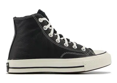 Pre-owned Converse Men's  Chuck Taylor All Star 70 Hi Sherpa Sneakers In Black/egret