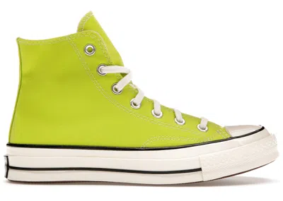 Pre-owned Converse Men's  Chuck Taylor All Star 70 Hi Sneakers In Green/lime Twist/egret