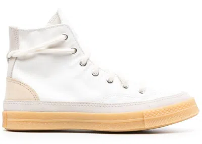 Pre-owned Converse Men's  Chuck Taylor All Star 70 Hi South Of Houston Sneakers In White/sunlight/pale Putty In Multi