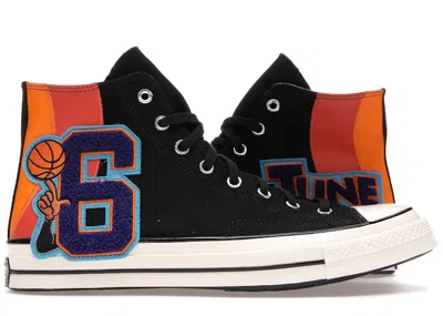 Pre-owned Converse Men's  Chuck Taylor All Star 70 Hi Space Jam Tune Squad Sneakers In Black/mantra Orange In Multi