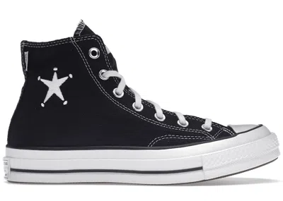 Pre-owned Converse Men's  Chuck Taylor All Star 70 Hi Stussy Sneakers In Black/white