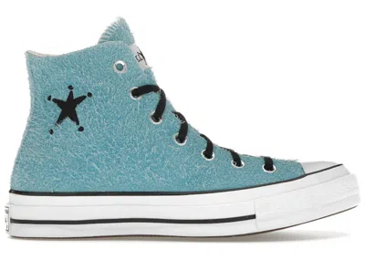 Pre-owned Converse Men's  Chuck Taylor All Star 70 Hi Stussy Sneakers In Sky Blue/egret/black