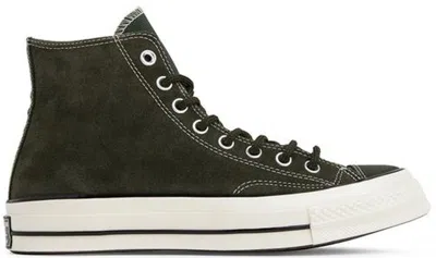 Pre-owned Converse Men's  Chuck Taylor All Star 70 Hi Suede Pack Sneakers In Utility Green/black/egret