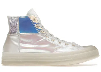 Pre-owned Converse Men's  Chuck Taylor All Star 70 Hi Summer Glow Sneakers In White/iridescent In Multi