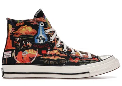 Pre-owned Converse Men's  Chuck Taylor All Star 70 Hi Twisted Resort Sneakers In Blackegret