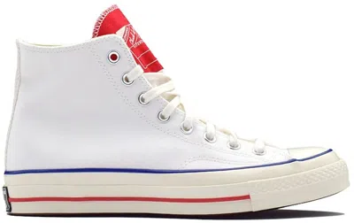 Pre-owned Converse Men's  Chuck Taylor All Star 70 Hi Twisted Tongue Red Sneakers In White/university Red/egret