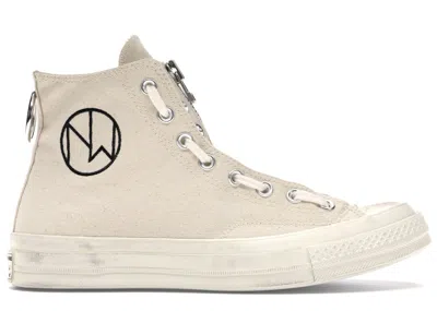 Pre-owned Converse Men's  Chuck Taylor All Star 70 Hi Undercover New Warriors White Sneakers In Bone/egret/natu