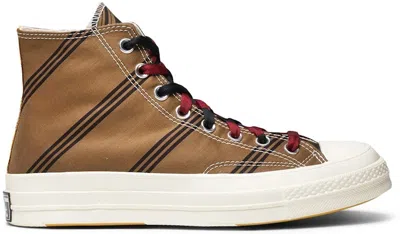 Pre-owned Converse Men's  Chuck Taylor All Star 70 Hi Varsity Maruwa Sneakers In Tan/burgundy/black In Multi