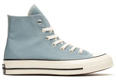 Pre-owned Converse Men's  Chuck Taylor All Star 70 Hi Vintage Canvas Sneakers In Cocoon Blue/egret/black