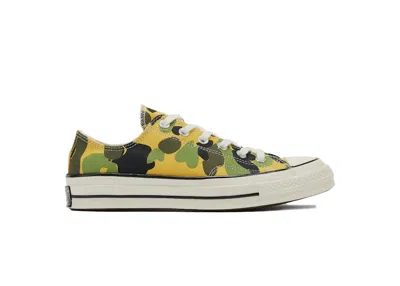 Pre-owned Converse Men's  Chuck Taylor All Star 70 Ox Archive Print Camo Sneakers In University Gold/black/egre In Multi