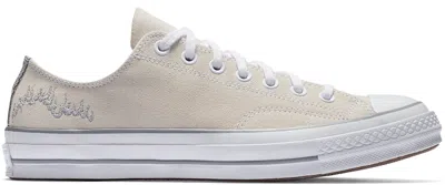 Pre-owned Converse Men's  Chuck Taylor All Star 70 Ox Babylon La Pack Sneakers In Cream In White