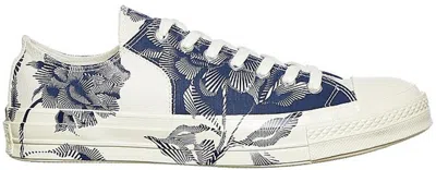 Pre-owned Converse Men's  Chuck Taylor All Star 70 Ox Block Sneakers In Navy Blue/egret In Multi