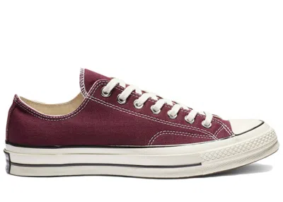 Pre-owned Converse Men's  Chuck Taylor All Star 70 Ox Burgundy Sneakers In Burgendy/black In Multi