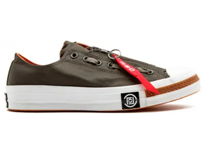 Pre-owned Converse Men's  Chuck Taylor All Star 70 Ox Clot X Undefeated Olive Sneakers In Bronze Green