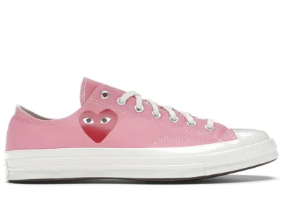 Pre-owned Converse Men's  Chuck Taylor All Star 70 Ox Comme Des Garcons Play Sneakers In Bright Pink