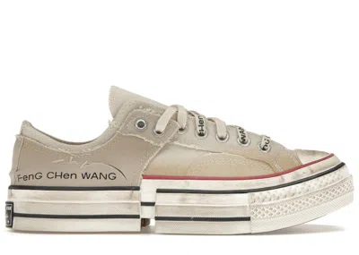 Pre-owned Converse Men's  Chuck Taylor All Star 70 Ox Feng Chen Wang 2in1 Sneakers In Natural Ivory/brown Rice/
